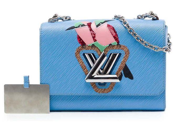 Louis Vuitton Blue Epi Early Bird Twist MM Blu chiaro - vista 7