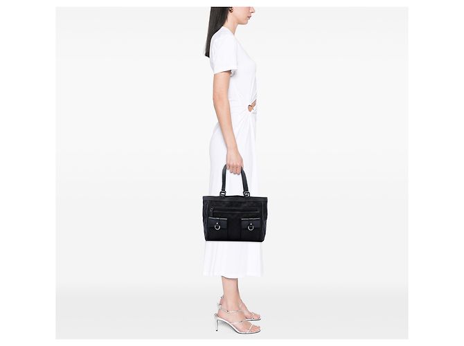 Gucci Abbey Shopper aus GG-Nylon in Schwarz mit D-Ring - Ansicht 6