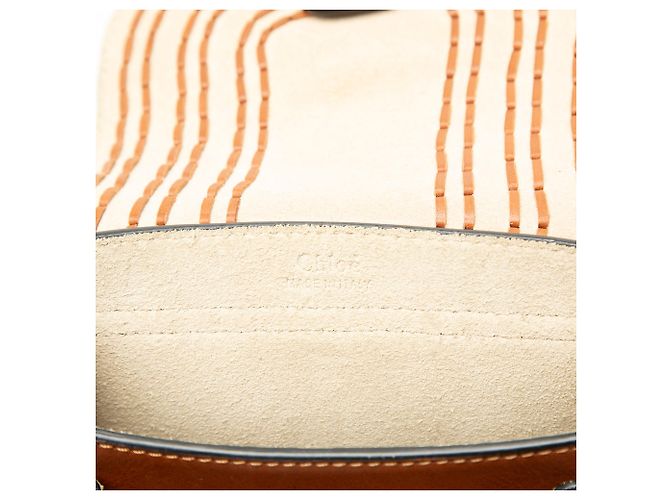 Chloé Borsa a tracolla Hudson piccola in pelle intrecciata marrone - vista 5