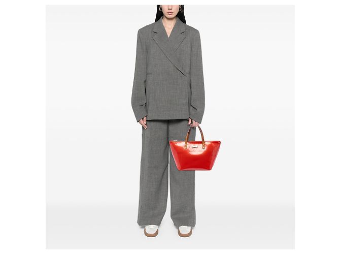 Louis Vuitton Red Monogram Vernis Bellevue PM Rosso - vista 6