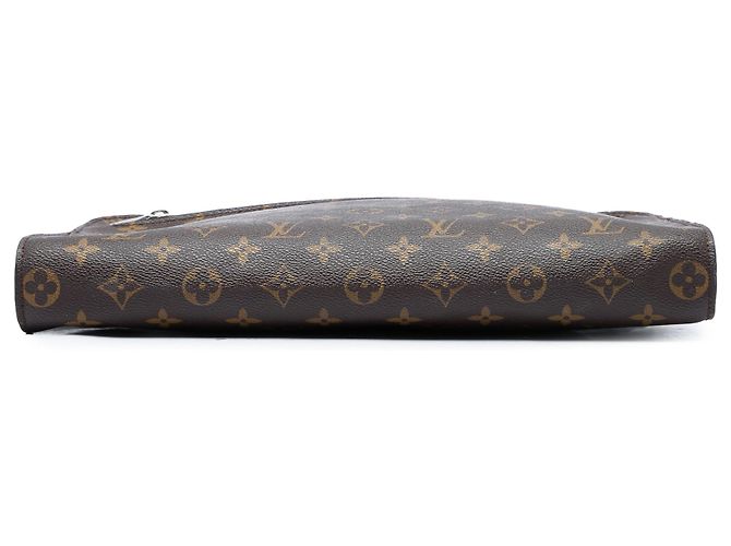 Louis Vuitton Brown Monogram Macassar Portfolio Case Marrone - vista 3