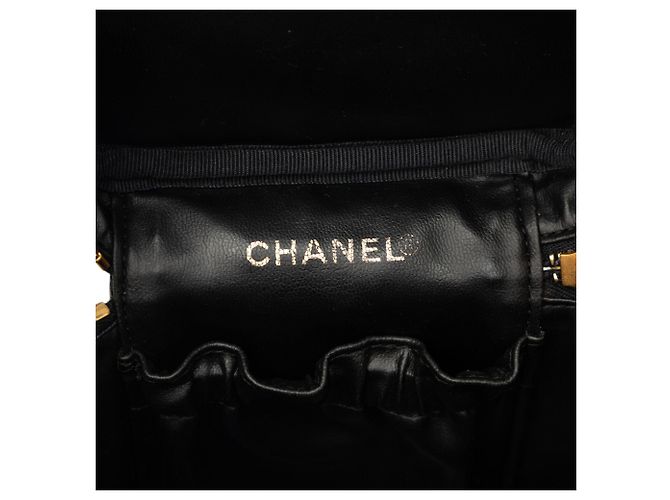 Trousse de maquillage Chanel Black CC Caviar Vanity Case Noir - vue 5