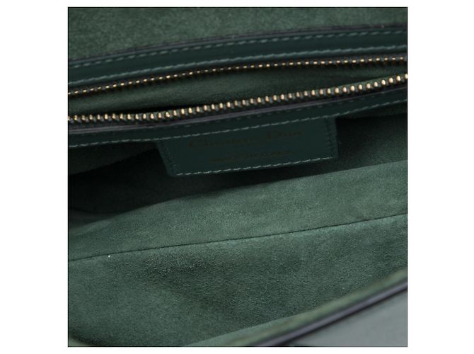 Borsa Saddle Dior in pelle di vitello liscia verde - vista 4