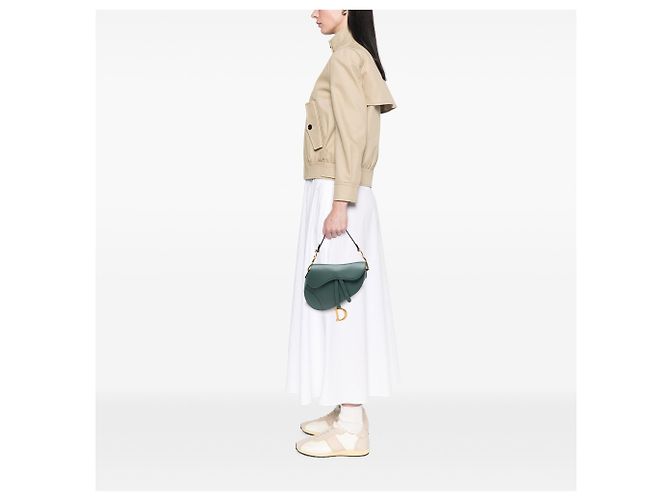 Borsa Saddle Dior in pelle di vitello liscia verde - vista 6