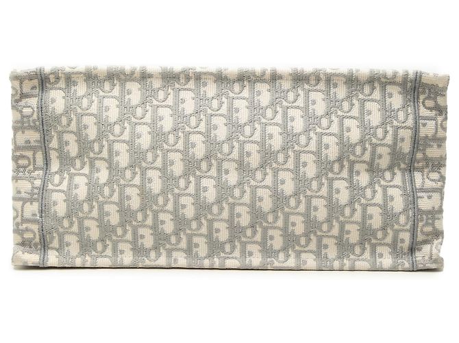 Dior Gray Medium Book Tote aus bestickter Oblique Canvas Braun - Ansicht 3