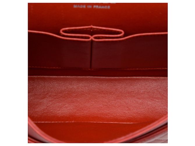 Chanel Red Medium Classic Caviar Double Flap Rosso - vista 4