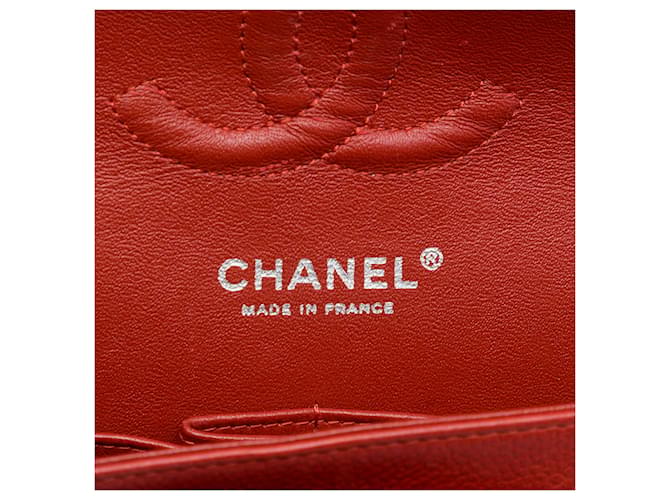 Chanel Red Medium Classic Caviar Double Flap Rosso - vista 5
