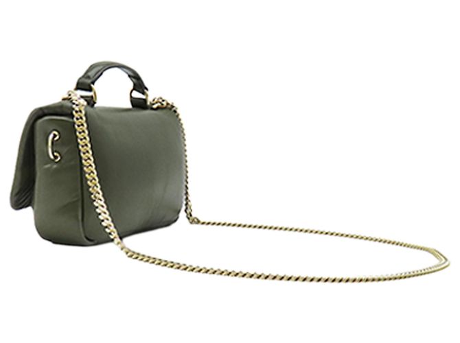 Borsa Gucci Green Mini GG Milano in lambskin con manico superiore - vista 2