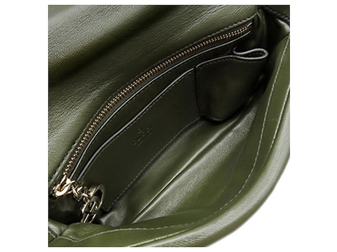 Borsa Gucci Green Mini GG Milano in lambskin con manico superiore - vista 4