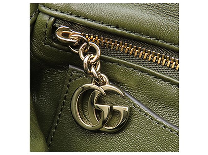 Borsa Gucci Green Mini GG Milano in lambskin con manico superiore - vista 6
