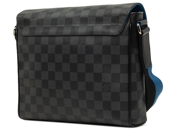 Louis Vuitton Black Damier Graphite District NM PM Nero - vista 2