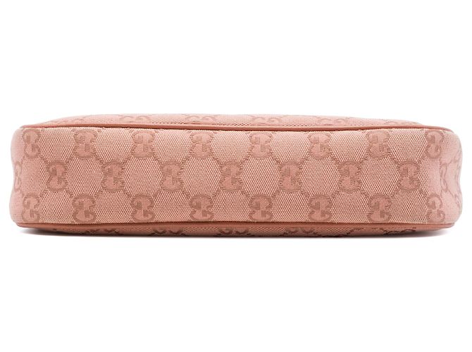 Borsa a tracolla Gucci Ophidia piccola in tela GG rosa - vista 3