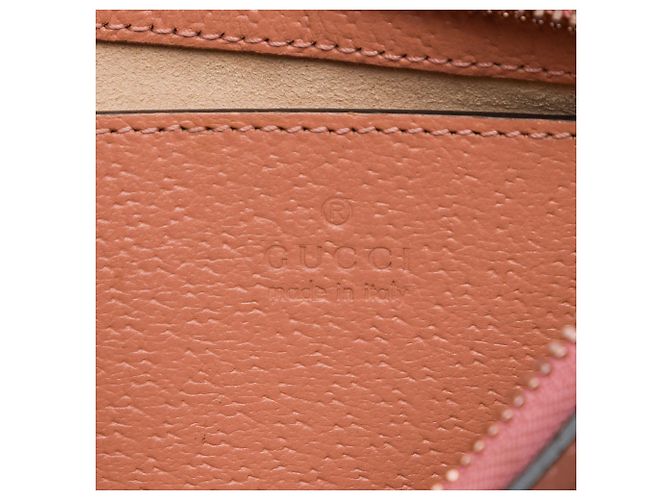 Borsa a tracolla Gucci Ophidia piccola in tela GG rosa - vista 5