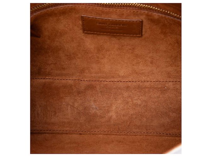 Saint Laurent Le 5 a 7 in tela bianca e pelle Bianco - vista 4