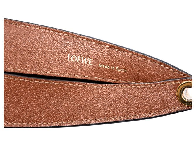 LOEWE Borsa Luna Hobo Piccola in Pelle Marrone - vista 5