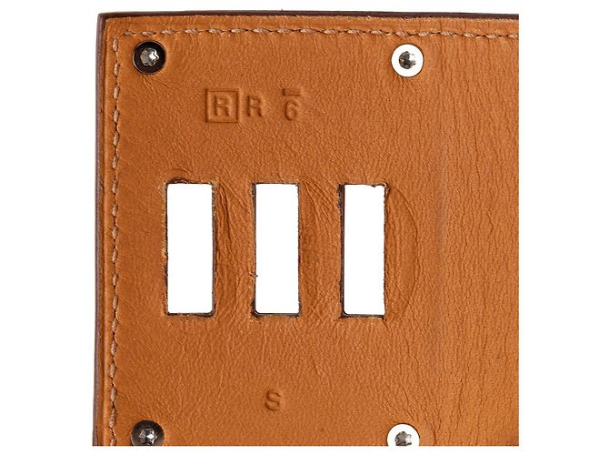 Bracciale Hermès Kelly Extreme Dog in pelle Epsom Orange e Palladium - vista 6