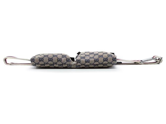 Sac ceinture Gucci Beige GG Canvas Web à double poche - vue 3