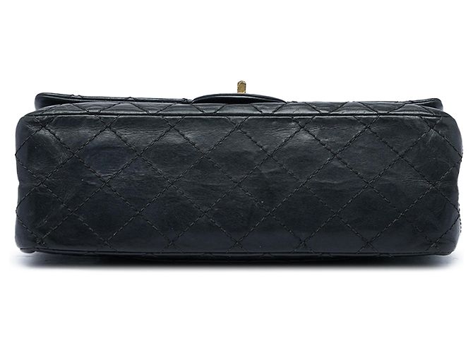 Chanel Black Quilted Aged Calfskin Reissue 2.55 Double Flap 225 Nero - vista 3