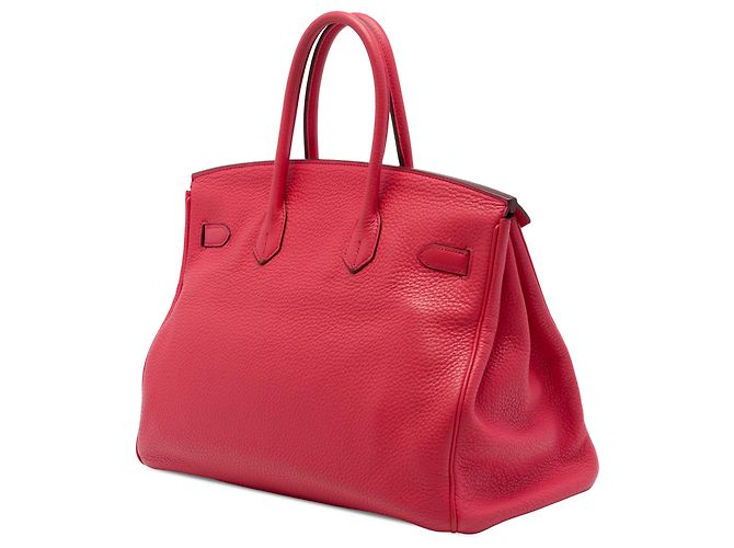 Hermès Red Clemence Birkin Retourne 35 Rosso - vista 2