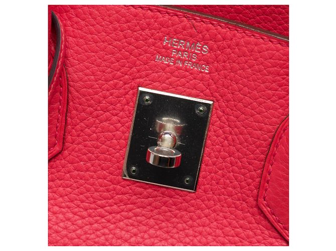 Hermès Red Clemence Birkin Retourne 35 Rosso - vista 5