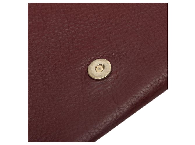 Clutch Gucci Soho Disco in pelle di vitello rossa Rosso Bordò - vista 7