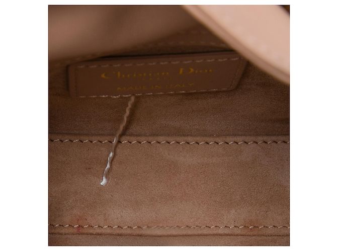Dior Brown Micro Lambskin Cannage Lady Dior Marrone Carne - vista 4