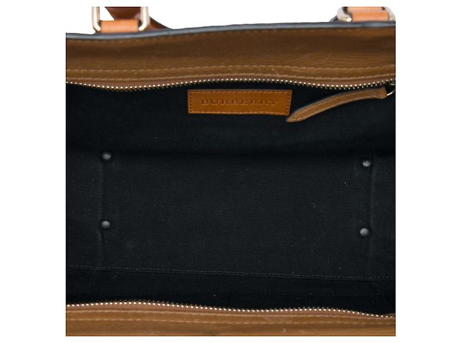 Borsa Harcourt Burberry in pelle marrone e tela House Check - vista 4
