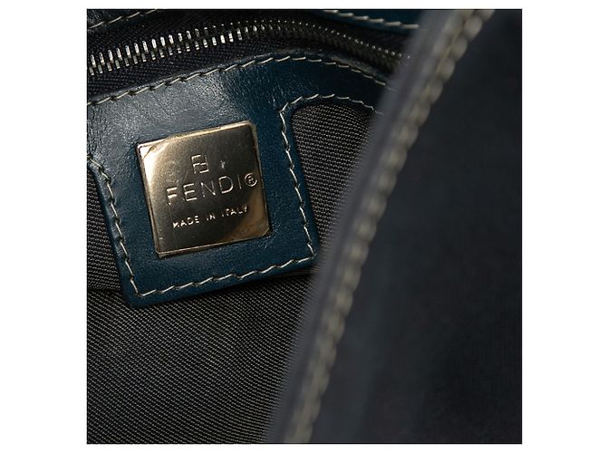 Baguette Fendi Blue Canvas FF Marble Mamma Forever Blu navy - vista 5