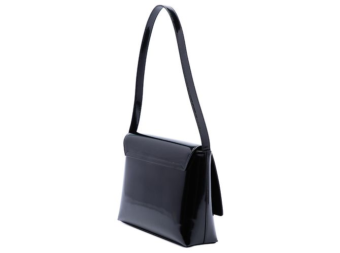 Borsa a tracolla Le 90 in vernice nera Saint Laurent Nero - vista 2