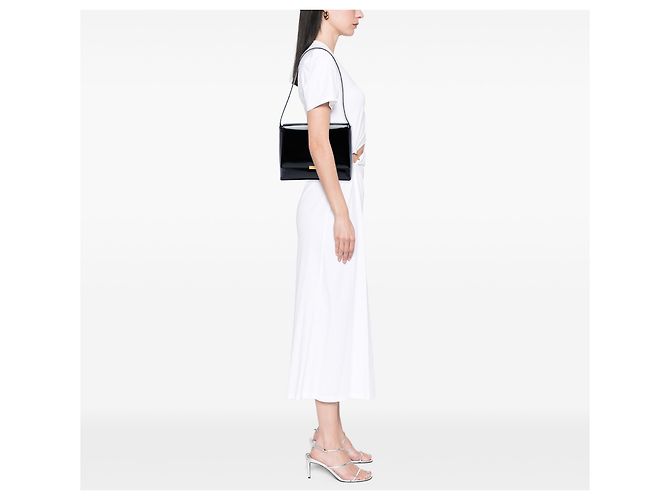 Borsa a tracolla Le 90 in vernice nera Saint Laurent Nero - vista 6
