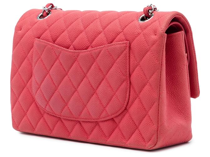 Chanel Red Medium Classic Caviar Double Flap Rosso - vista 2