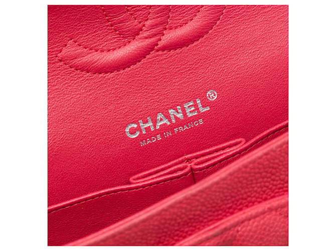 Chanel Red Medium Classic Caviar Double Flap Rosso - vista 5