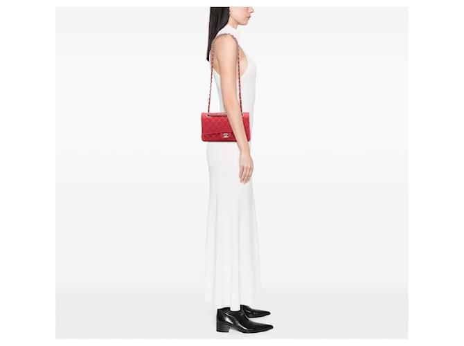 Chanel Red Medium Classic Caviar Double Flap Rosso - vista 6