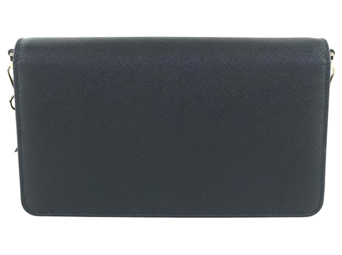 Prada Mini Borsa a Tracolla Saffiano Nera Nero - vista 2