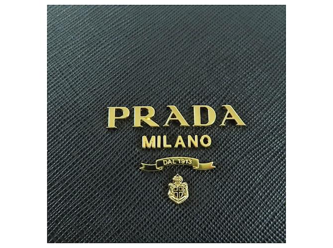 Prada Mini Borsa a Tracolla Saffiano Nera Nero - vista 7