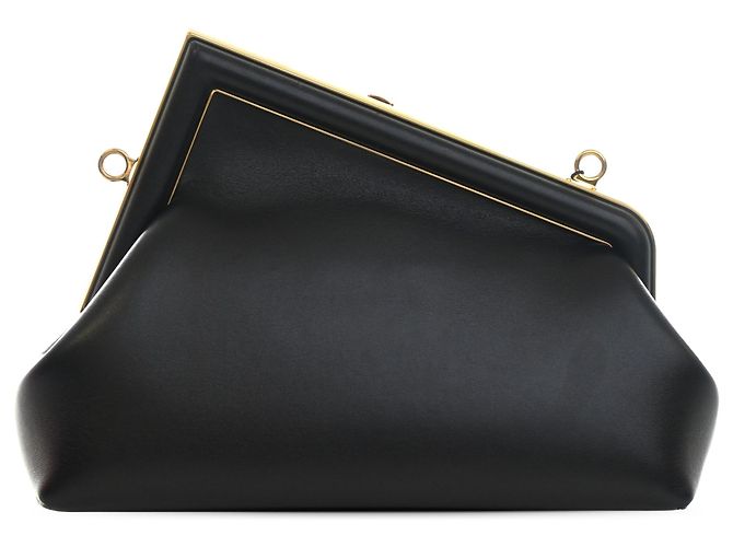Borsa a tracolla Fendi First Piccola in Nappa Nera Nero - vista 2