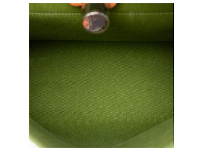 Hermès Green Toile Herbag Zip 31 Grün Olivgrün - Ansicht 4