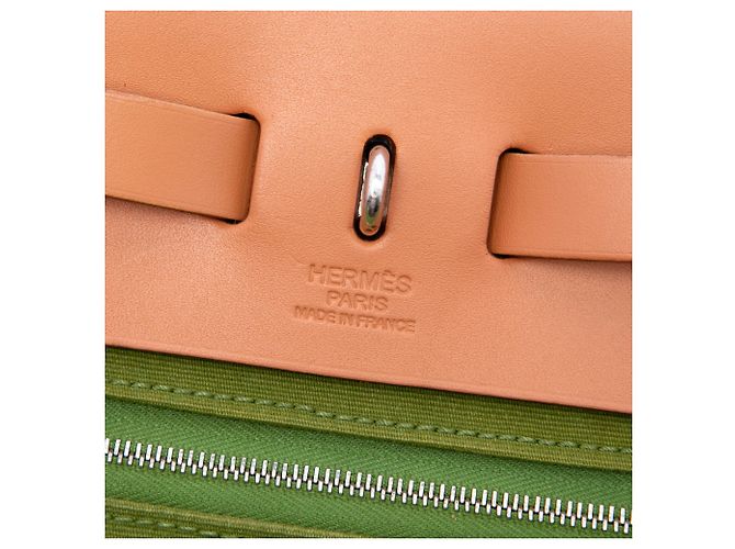 Hermès Green Toile Herbag Zip 31 Grün Olivgrün - Ansicht 5