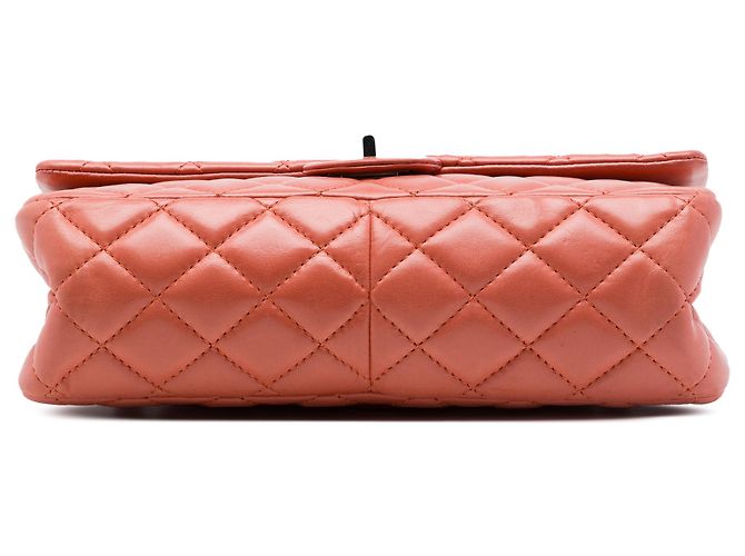 Chanel Orange Quilted Lambskin Reissue 2.55 Double Flap 226 Arancione Pesca - vista 3