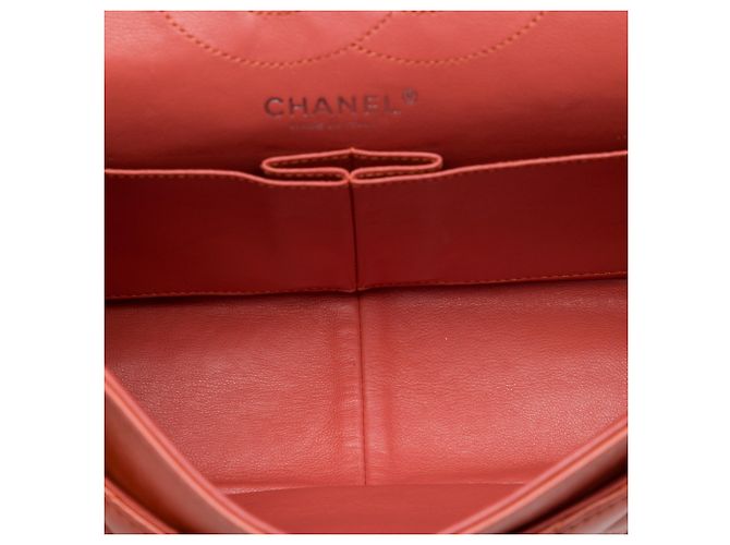 Chanel Orange Quilted Lambskin Reissue 2.55 Double Flap 226 Arancione Pesca - vista 4