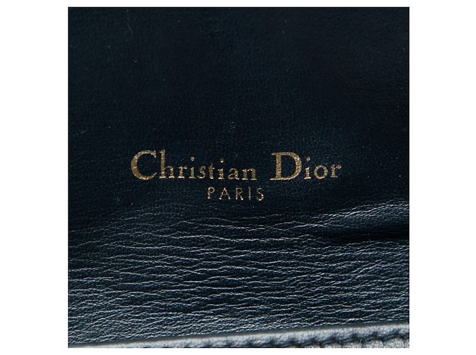 Dior Saddle Wallet On Chain aus Blue Oblique Canvas Blau Marineblau - Ansicht 5