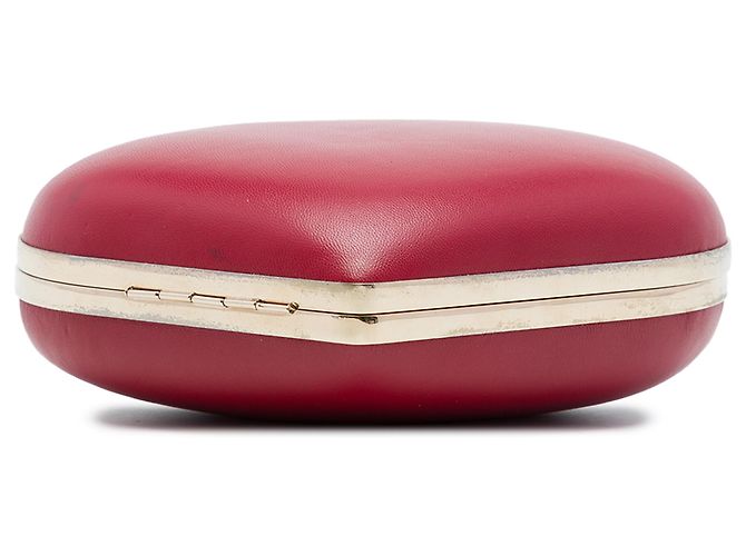 Valentino Minaudiere Crossbody Carry Secrets Heart in pelle rossa Rockstud Rosso - vista 3