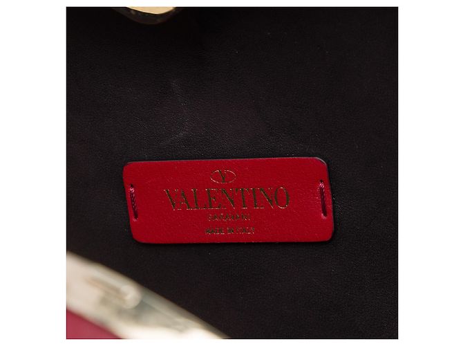 Valentino Minaudiere Crossbody Carry Secrets Heart in pelle rossa Rockstud Rosso - vista 5