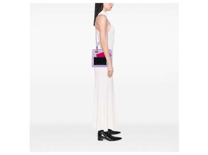 Dior Purple Medium Calfskin Pockets Lady Dior Roxo - vista 5