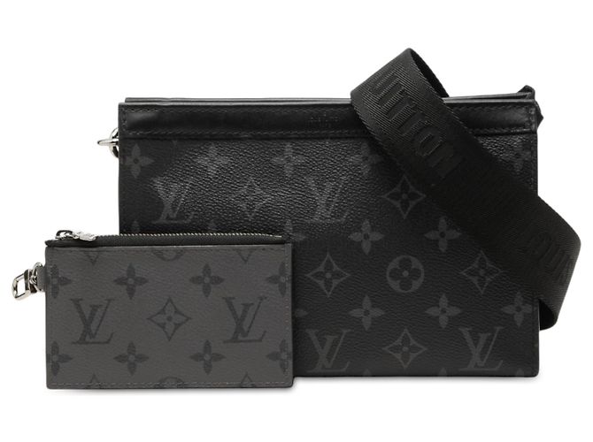 Louis Vuitton Portafoglio Gaston Wearable Monogram Eclipse Nero - vista 7