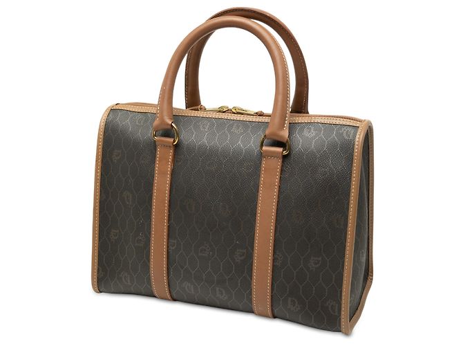 Dior Boston Bag aus beschichtetem Canvas mit schwarzem Wabenmuster - Ansicht 2