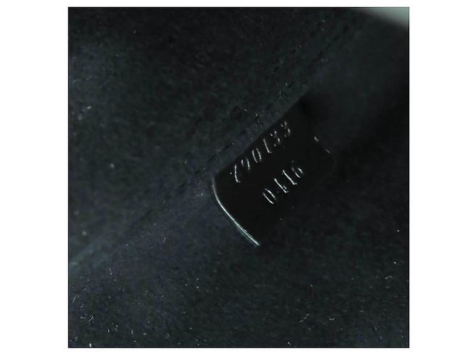 Borsa Satchel Gucci Super Mini in pelle di vitello nera con logo GG impresso Nero - vista 6
