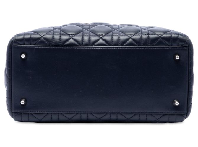Dior Black Medium Lambskin Cannage Lady Dior Nero - vista 3