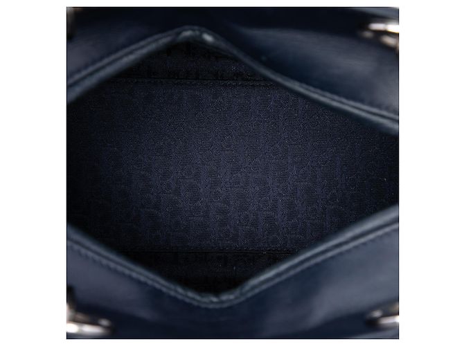 Dior Black Medium Lambskin Cannage Lady Dior Nero - vista 4