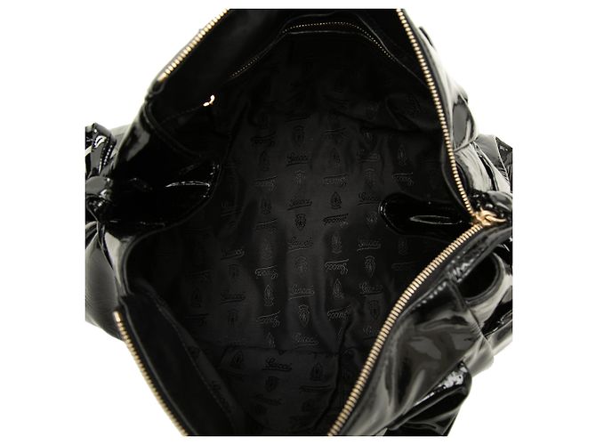 Borsa Gucci Hysteria in vernice nera Nero - vista 4